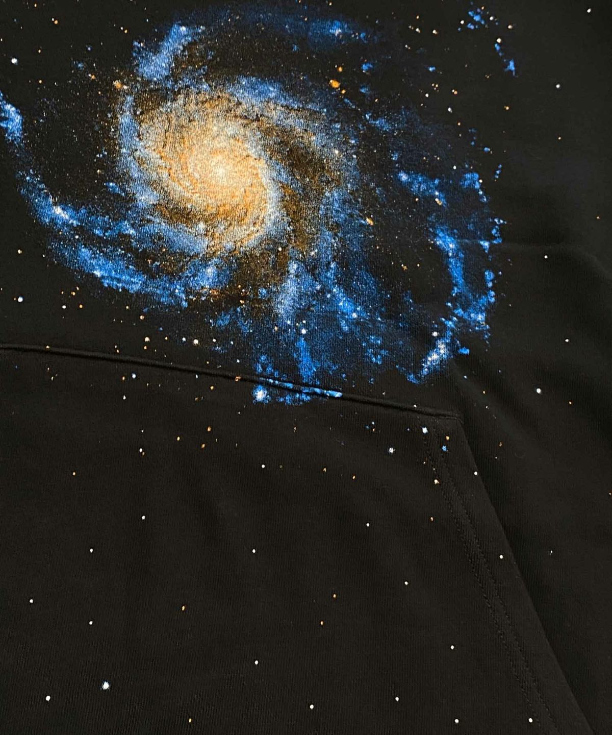 VDS GALAXY 9.7oz ダブルフードパーカー 銀河 シルクスクリーンプリント