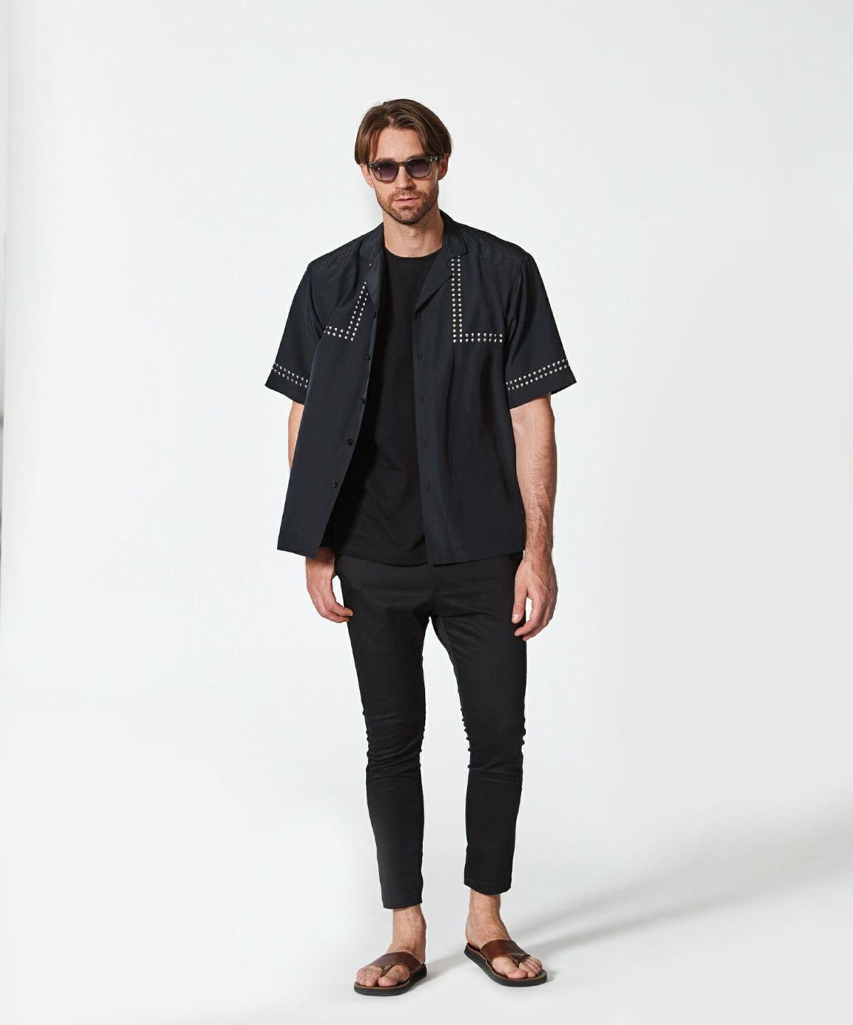 ACANTHUS メタルオープンカラーシャツ SH2502 アカンサス スタッズシャツ