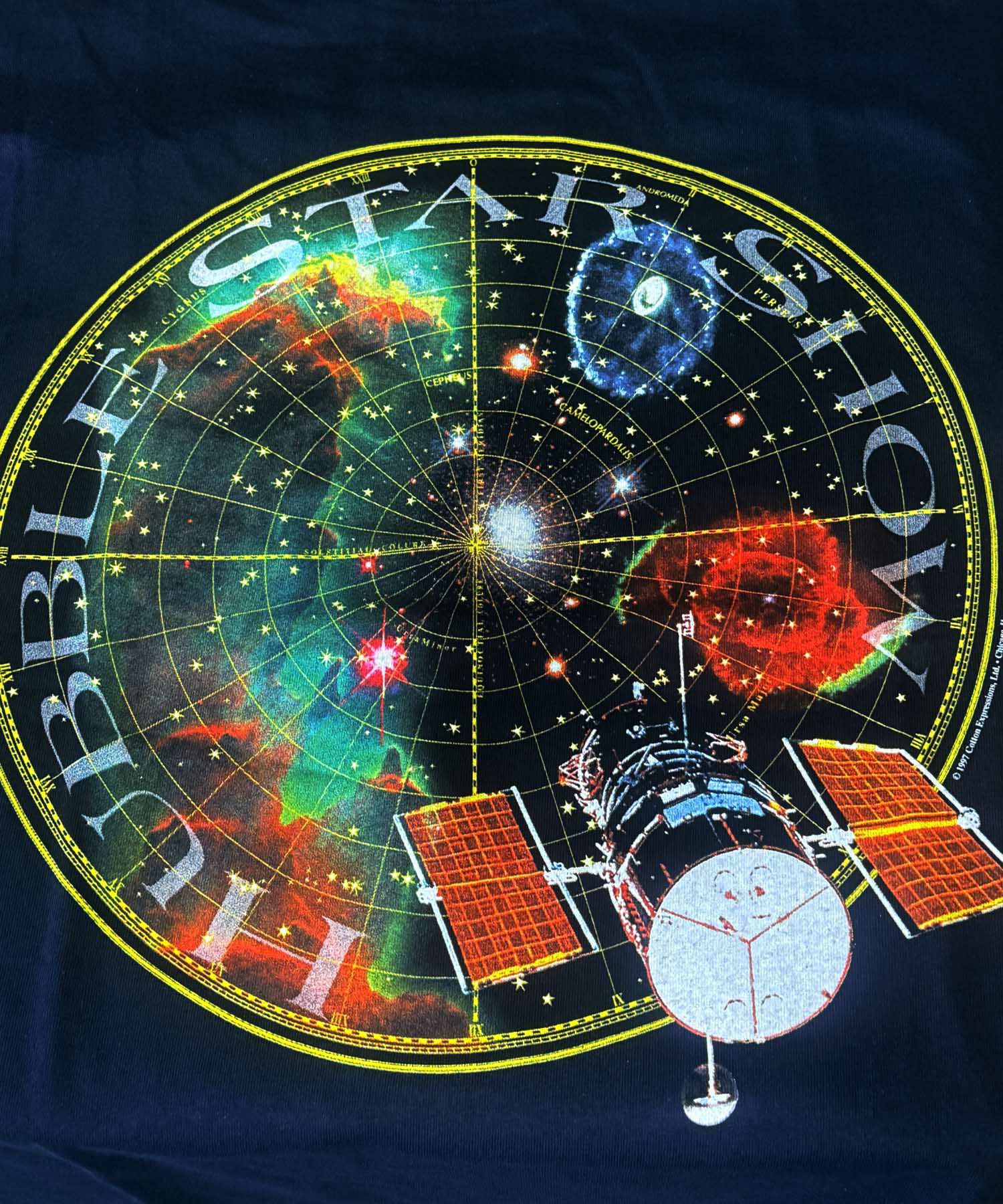 COTTON EXPRESSIONS Hubble star show Space Telescope Tシャツ ハッブル宇宙望遠鏡