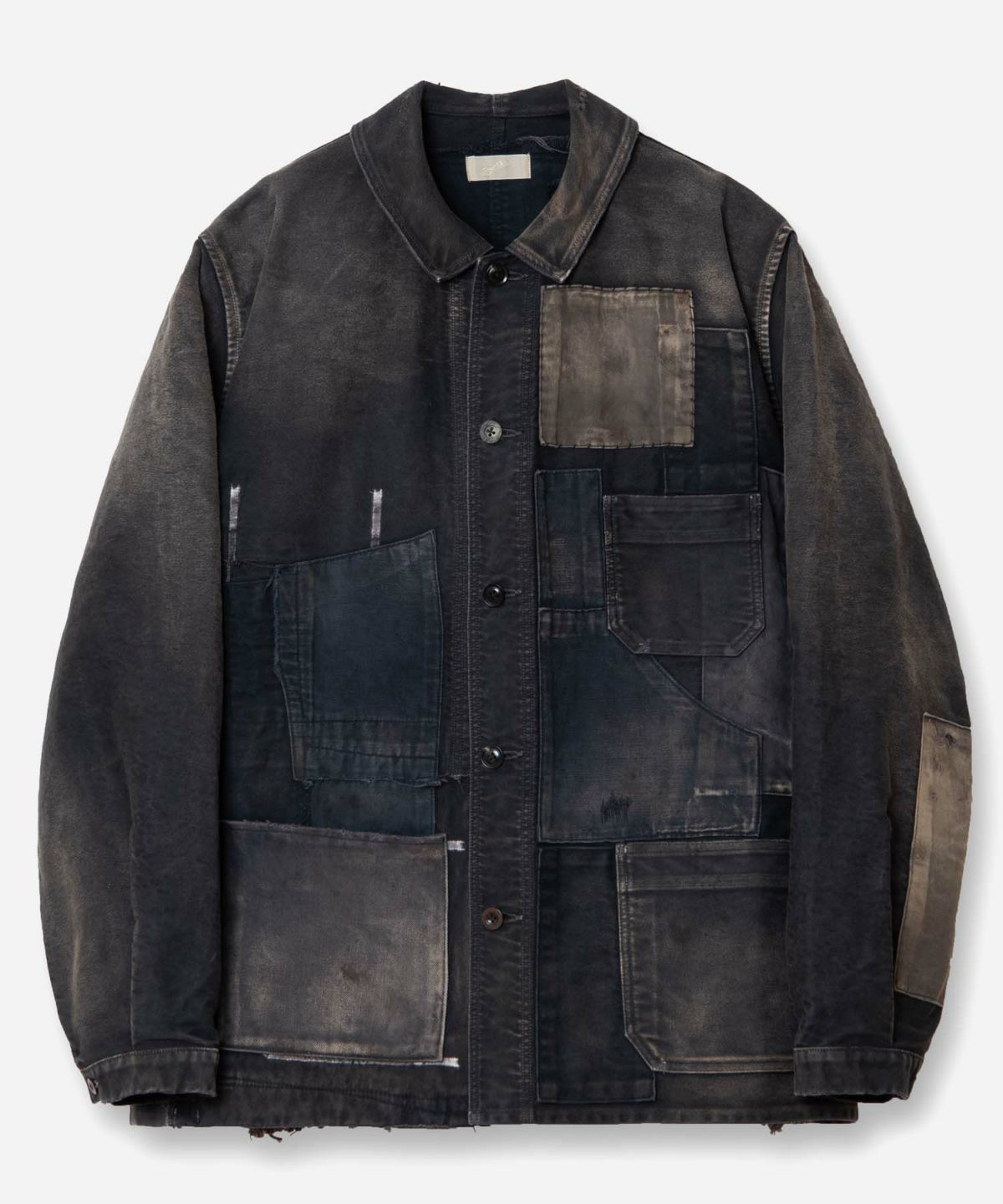 MARU SANKAKU PEKE フレンチワーク"Boro"ジャケット MSP-4010 黒 ブラック