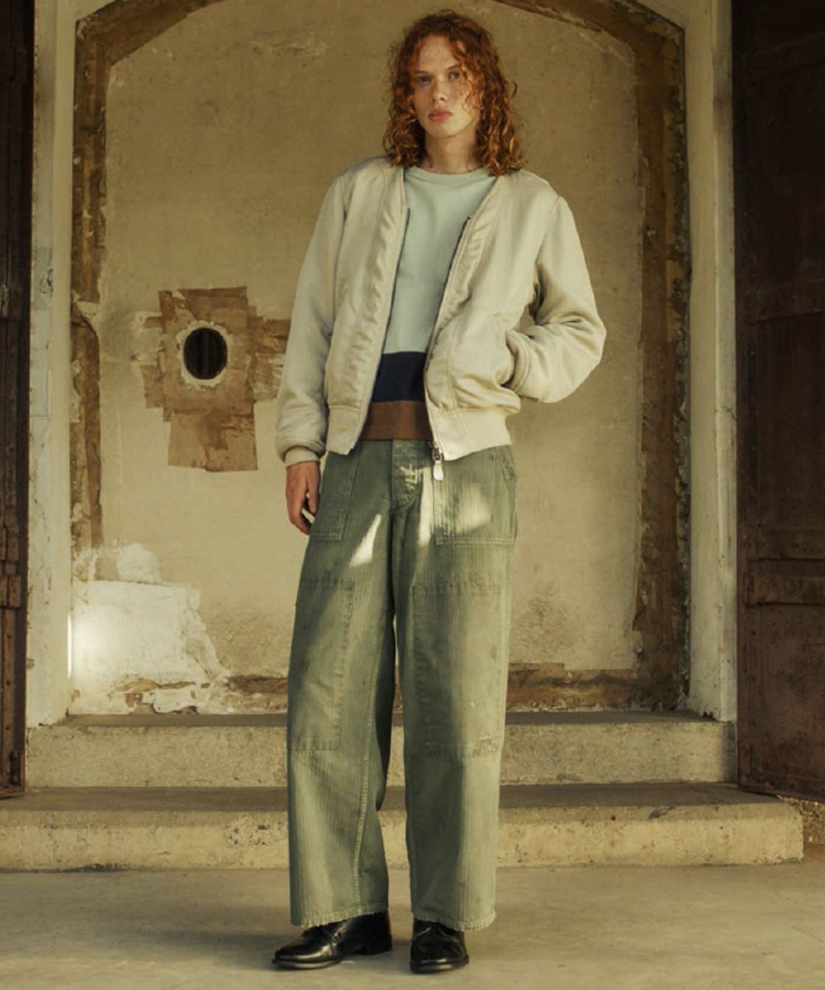 MARU SANKAKU PEKE Haori MA-1ジャケット MSP-4037 