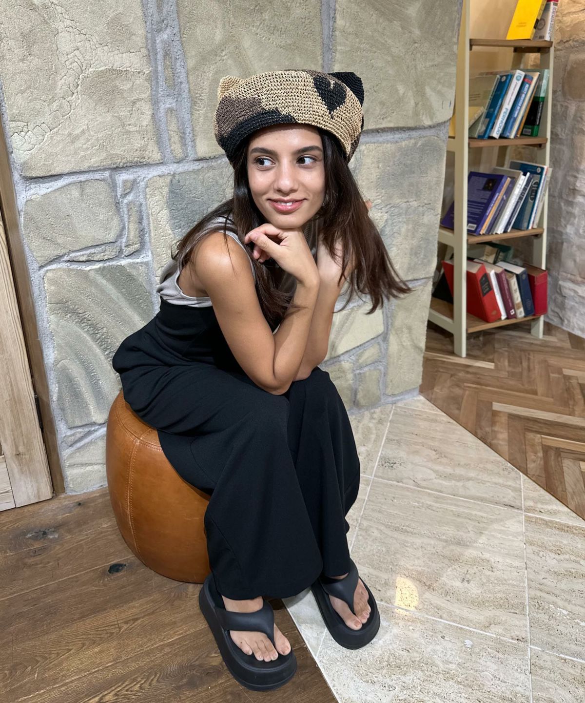 Dodge 猫耳ベレー帽 DD-552 三毛猫 春用 帽子 ねこ CAT