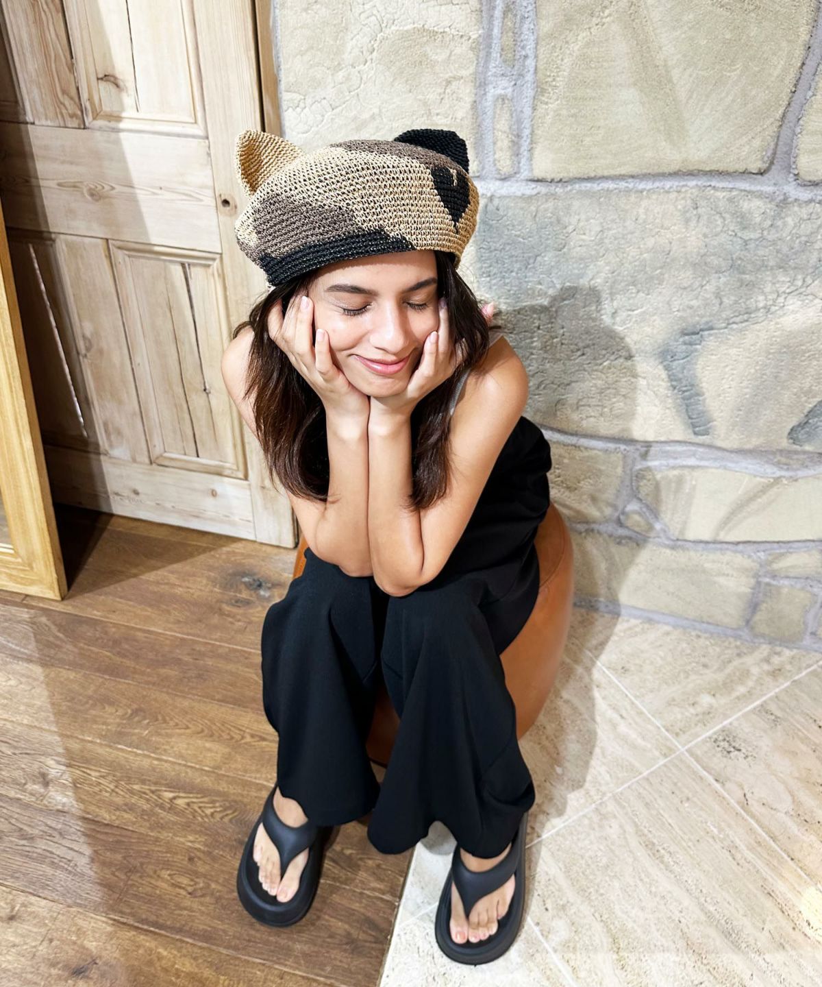 Dodge 猫耳ベレー帽 DD-552 三毛猫 春用 帽子 ねこ CAT