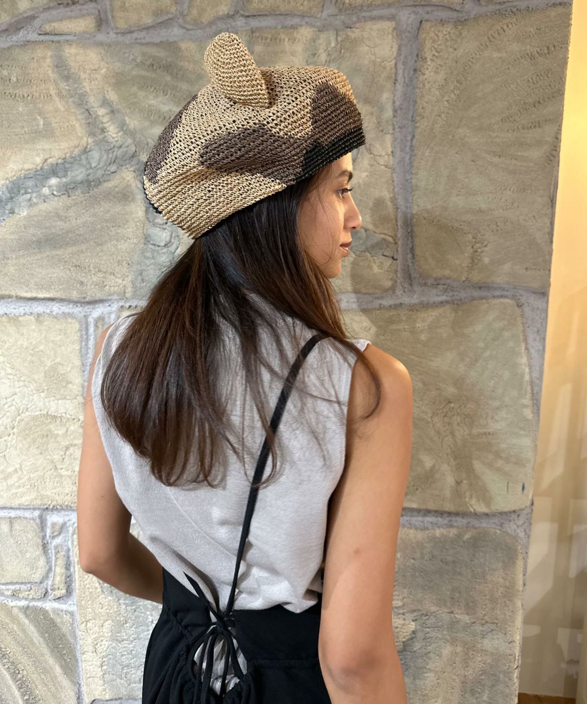 Dodge 猫耳ベレー帽 DD-552 三毛猫 春用 帽子 ねこ CAT