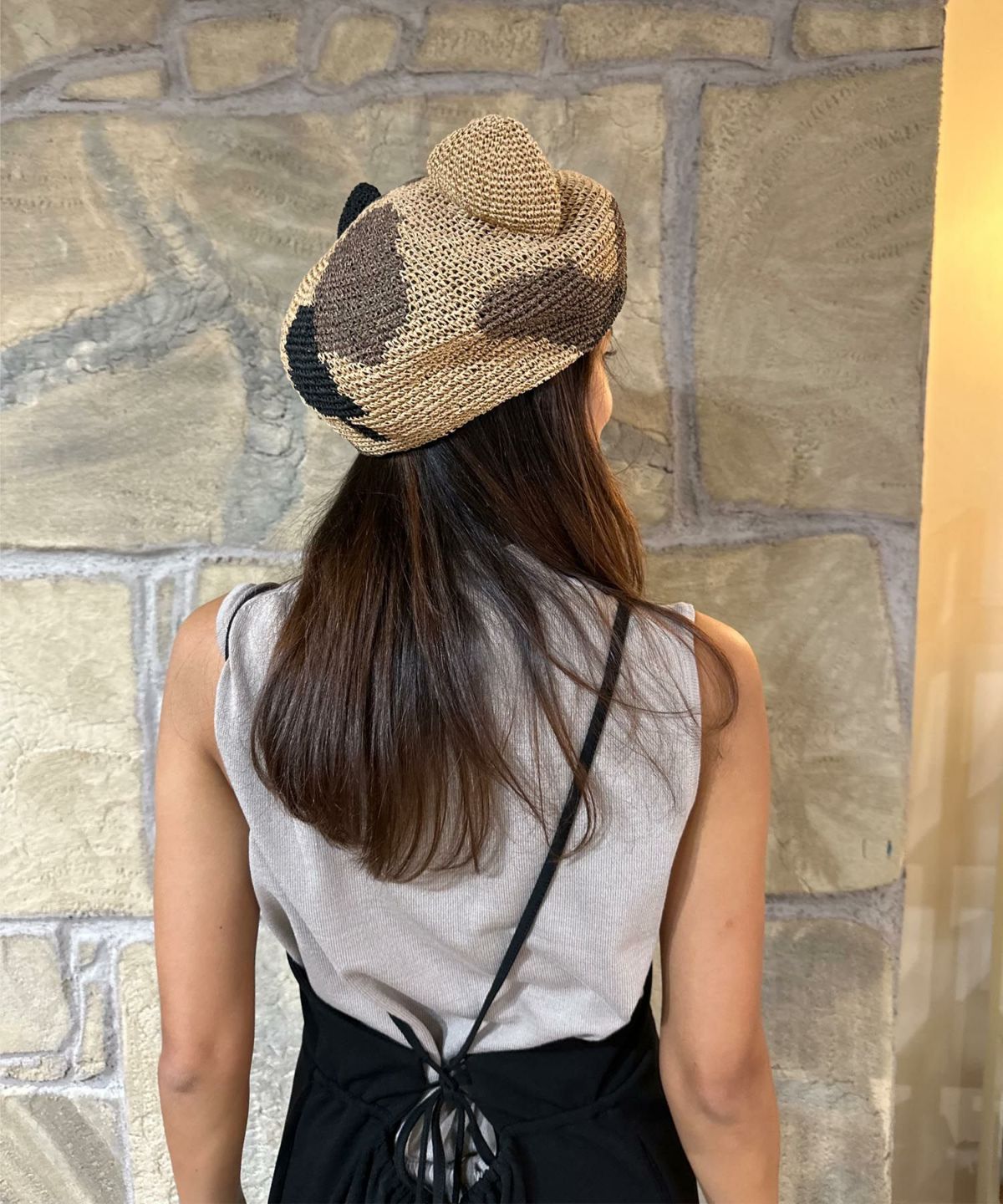 Dodge 猫耳ベレー帽 DD-552 三毛猫 春用 帽子 ねこ CAT