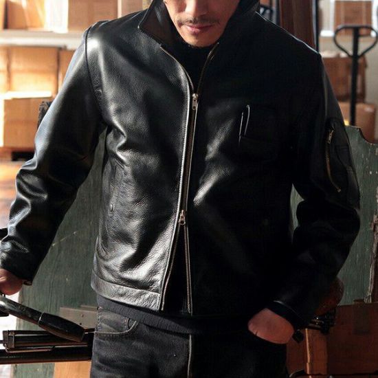 FRANCE2CUIR レザー ジャケット フライトジャケット　黒 main_37858.jpg?v=1707174035