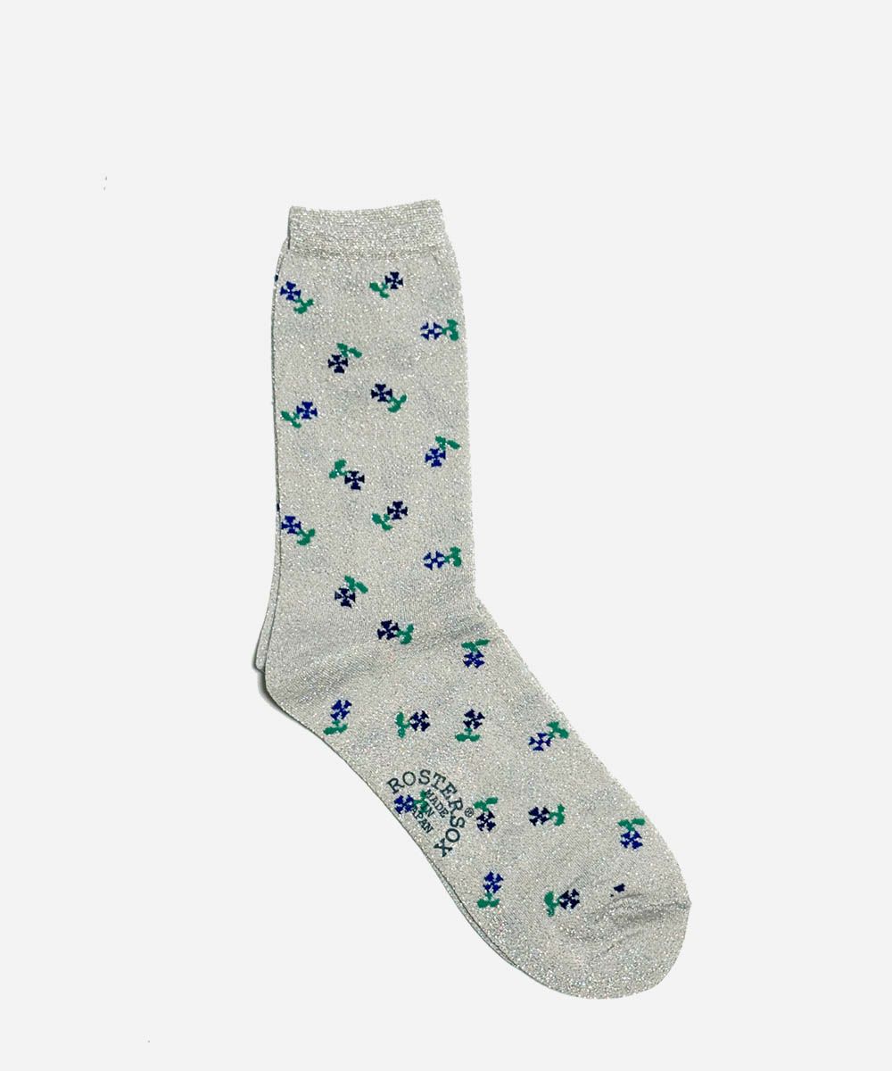 ROSTER SOX 200LM FLOWER ラメ靴下 RS-434