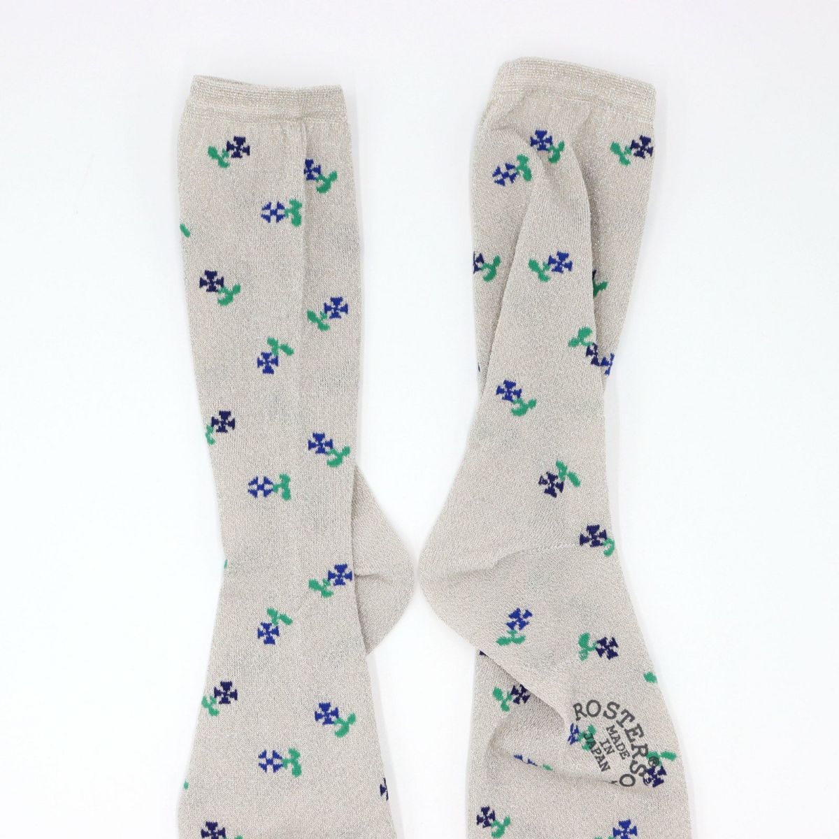 ROSTER SOX 200LM FLOWER ラメ靴下 RS-434