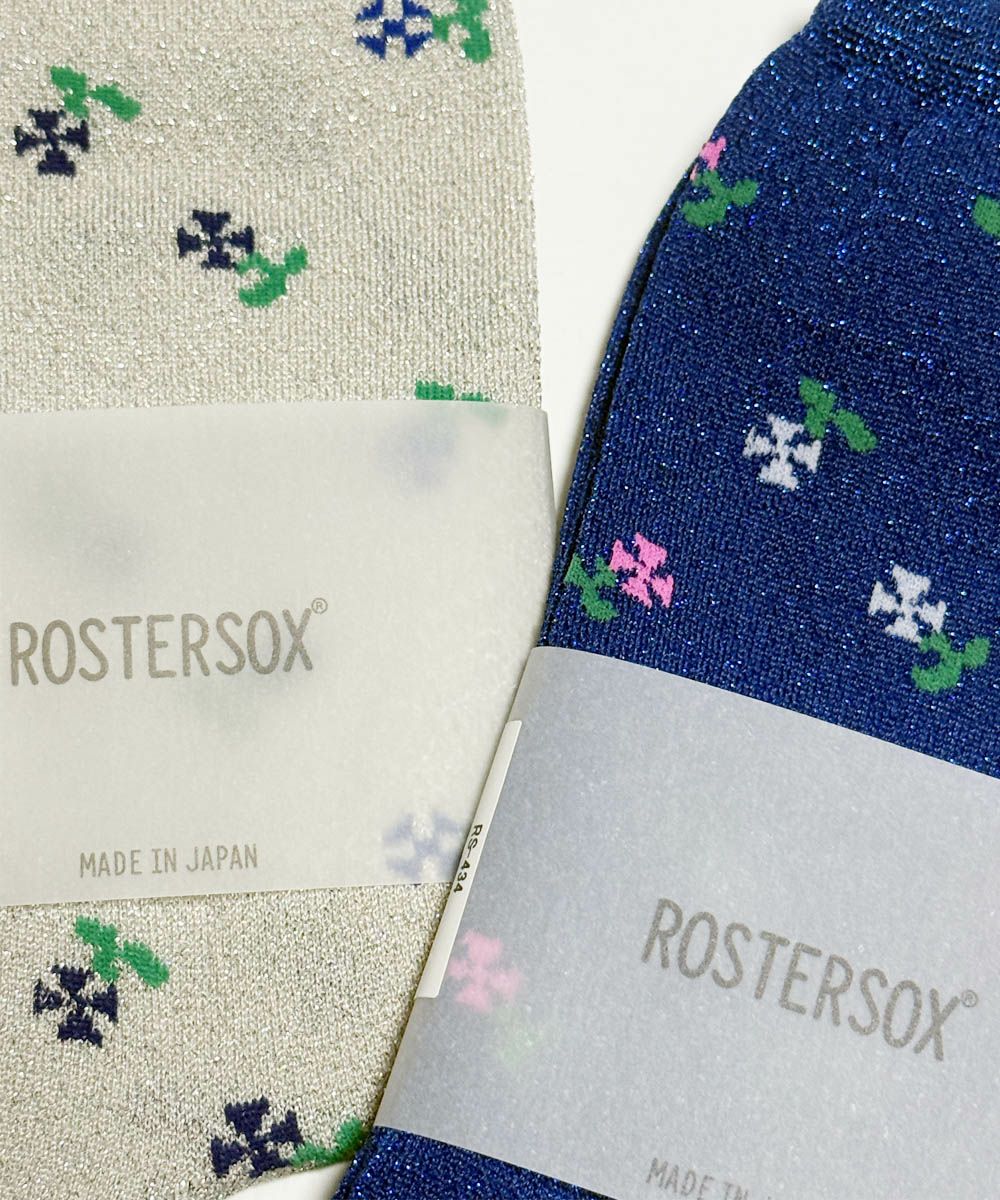ROSTER SOX 200LM FLOWER ラメ靴下 RS-434