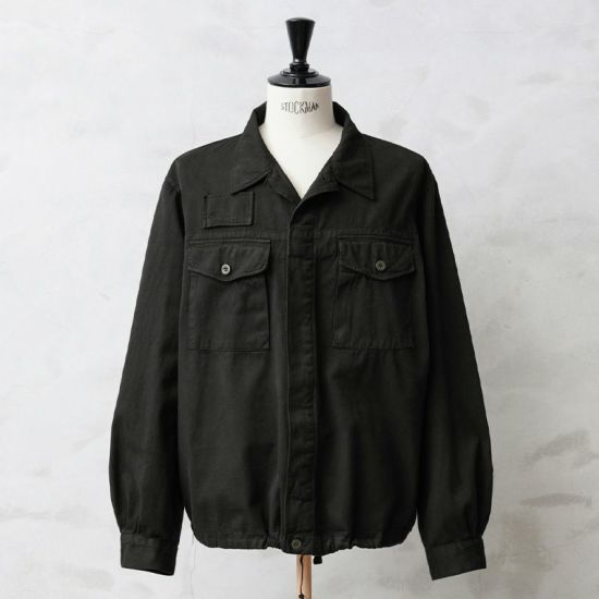 MILITARY【DEAD STOCK】[黒染め]チェコ軍 フライフロント ワークシャツジャケット