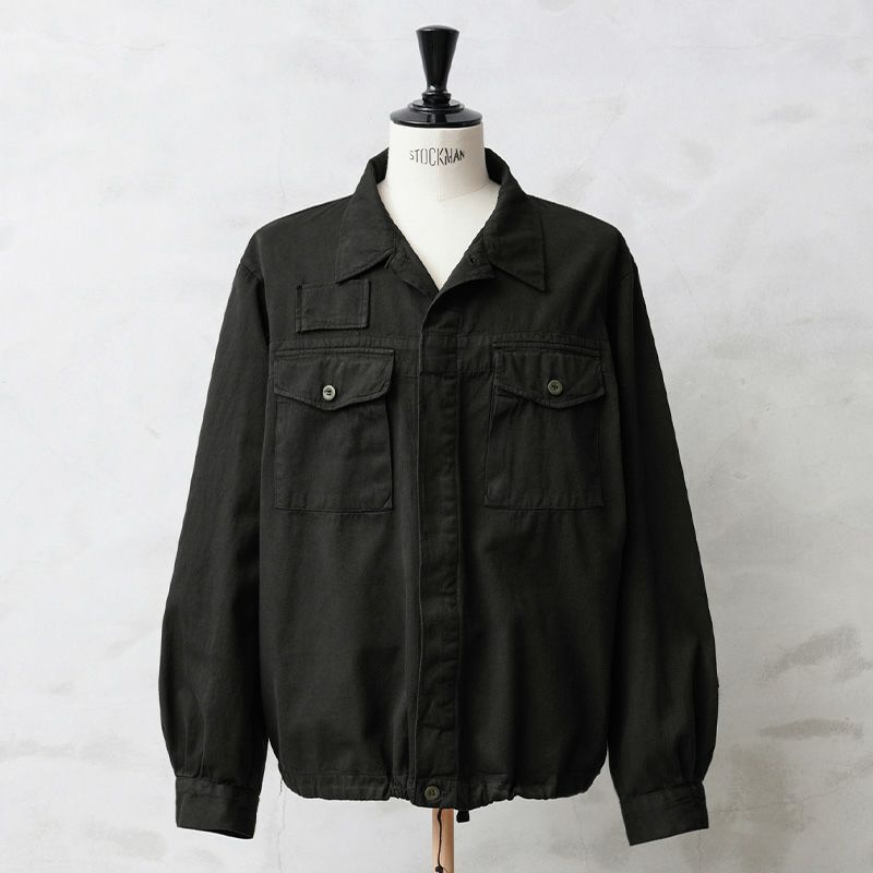 MILITARY【DEAD STOCK】[黒染め]チェコ軍 フライフロント ワークシャツジャケット