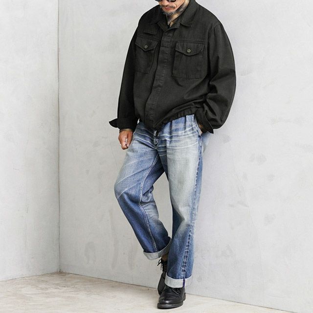 MILITARY【DEAD STOCK】[黒染め]チェコ軍 フライフロント ワークシャツジャケット