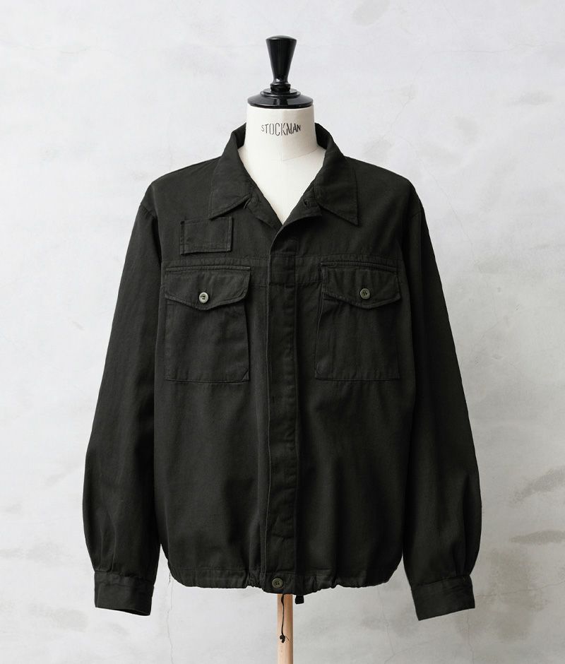 MILITARY【DEAD STOCK】[黒染め]チェコ軍 フライフロント ワークシャツジャケット