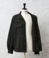 MILITARY【DEAD STOCK】[黒染め]チェコ軍 フライフロント ワークシャツジャケット