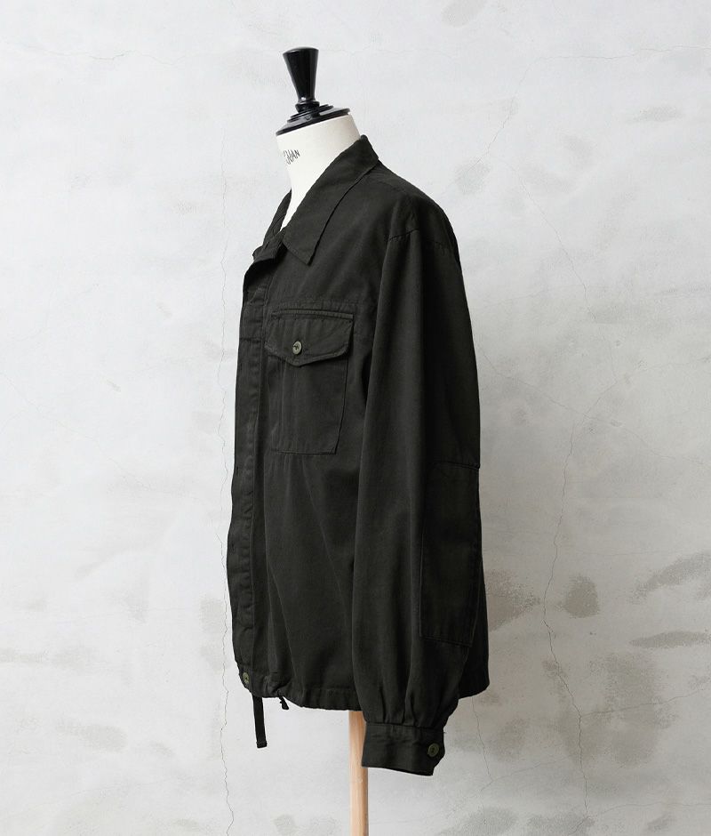 MILITARY【DEAD STOCK】[黒染め]チェコ軍 フライフロント ワークシャツジャケット