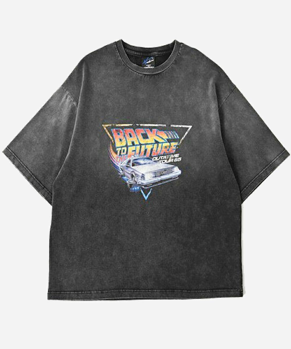 VDS ATELANE バック・トゥ・ザ・フューチャー デロリアン エイジング加工Tシャツ