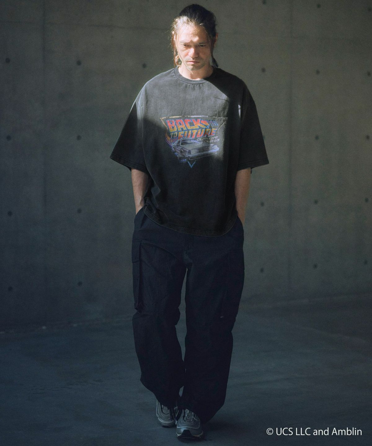 VDS ATELANE バック・トゥ・ザ・フューチャー デロリアン エイジング加工Tシャツ