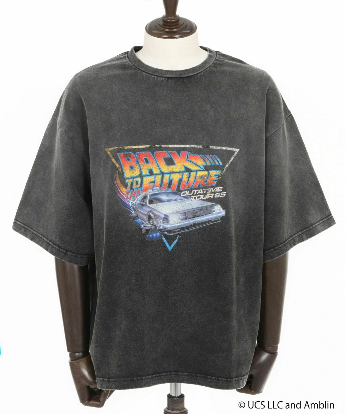 VDS ATELANE バック・トゥ・ザ・フューチャー デロリアン エイジング加工Tシャツ