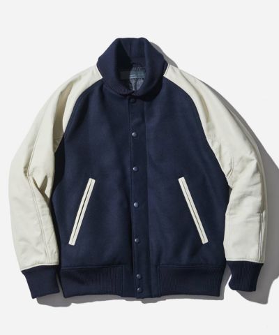 トゥモローランド　アカンサス　コラボ　ライダース ACANTHUS(アカンサス)】muta Sweat Varsity Jacket スタジャン