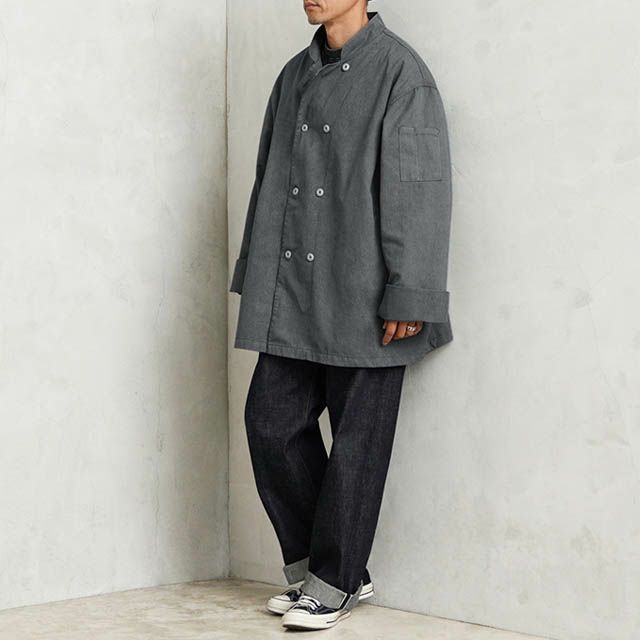 MILITARY【DEAD STOCK】[グレー染め]米軍 フードハンドラー スモックジャケット