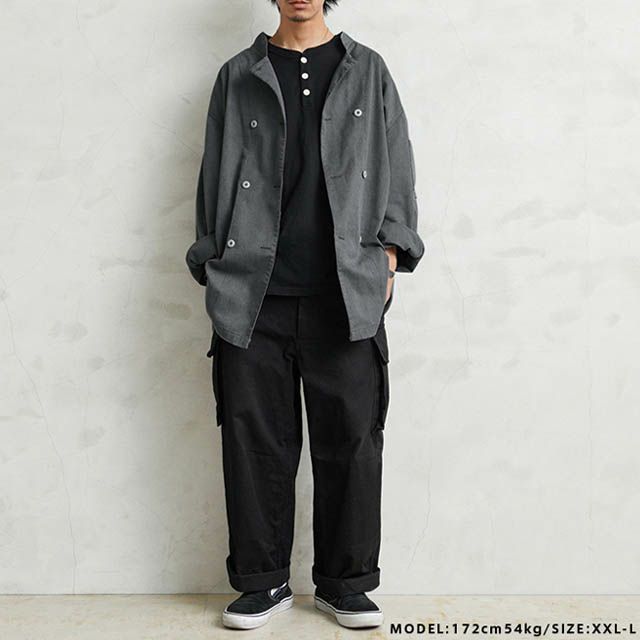 MILITARY【DEAD STOCK】[グレー染め]米軍 フードハンドラー スモックジャケット