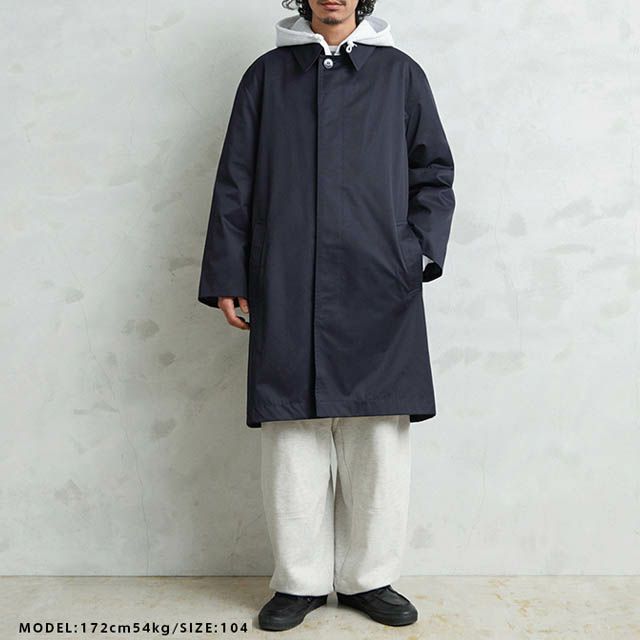 MILITARY【DEAD STOCK】フランス軍 リメイク ステンカラーコート ネイビー 紺