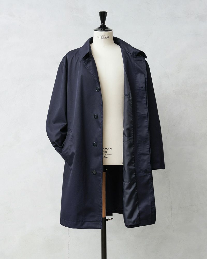 MILITARY【DEAD STOCK】フランス軍 リメイク ステンカラーコート ネイビー 紺