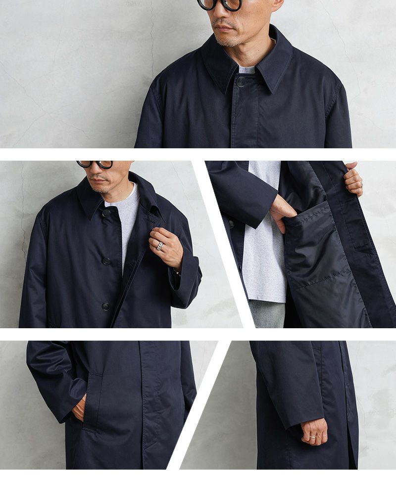 MILITARY【DEAD STOCK】フランス軍 リメイク ステンカラーコート ネイビー 紺