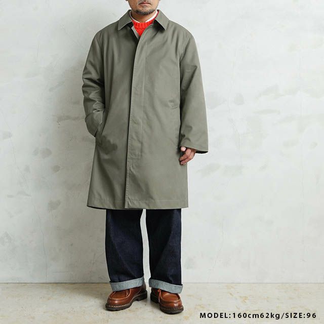 フランス軍 リメイク ステンカラーコート カーキ オリーブ