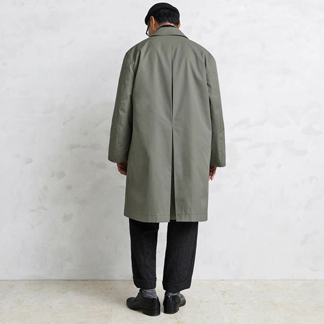 フランス軍 リメイク ステンカラーコート カーキ オリーブ