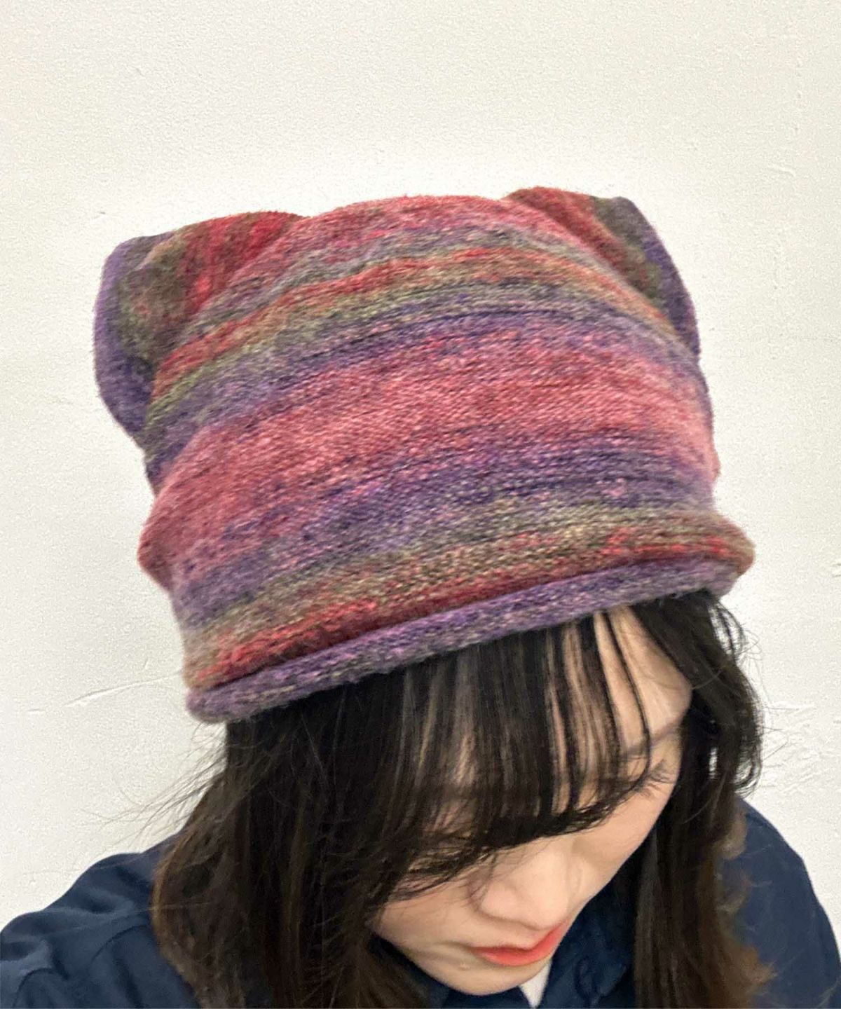 Dodge 猫耳グラデロールワッチキャップ DD-562