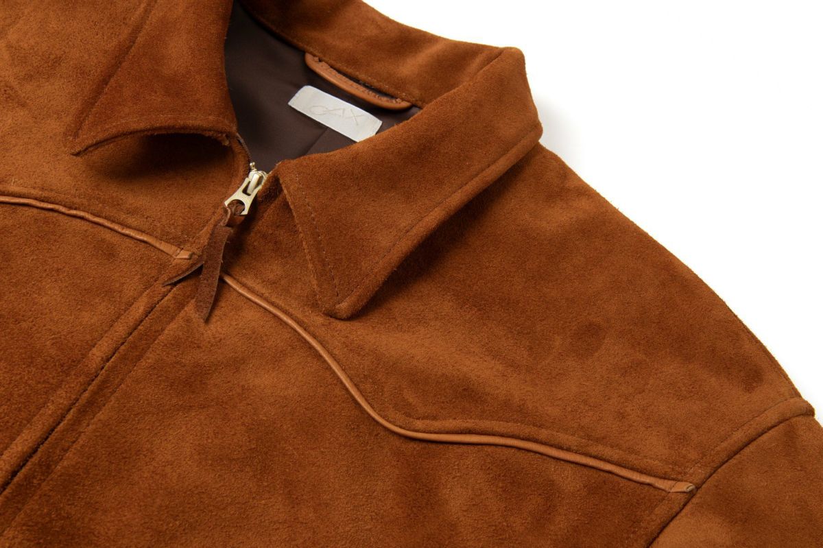 MARU SANKAKU PEKE スウェードレザージャケット