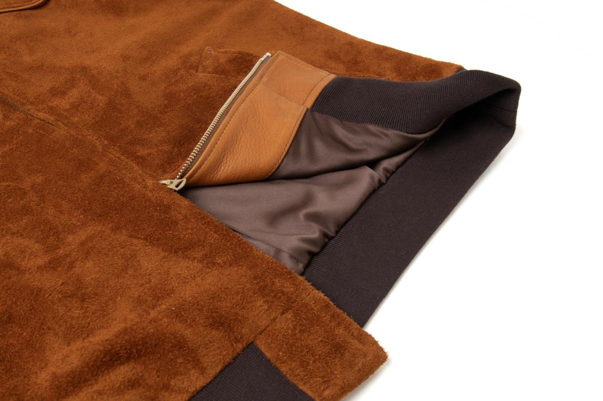 MARU SANKAKU PEKE スウェードレザージャケット