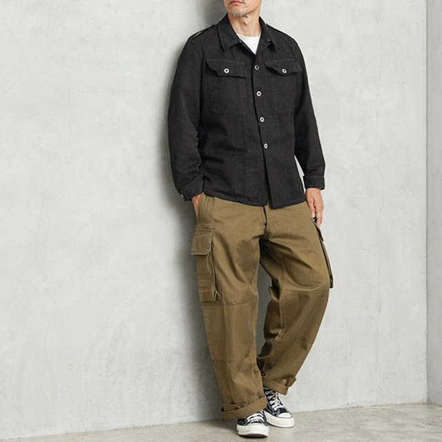 [黒染め] スイス軍 前期型 デニム ワークジャケット