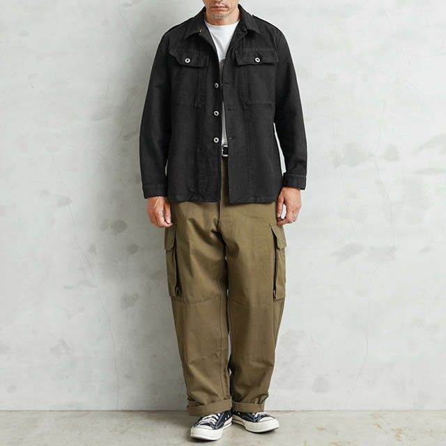 [黒染め] スイス軍 前期型 デニム ワークジャケット