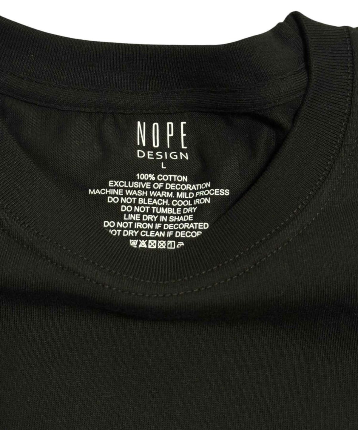 NOPE センチメンタル猫 刺繍Tシャツ