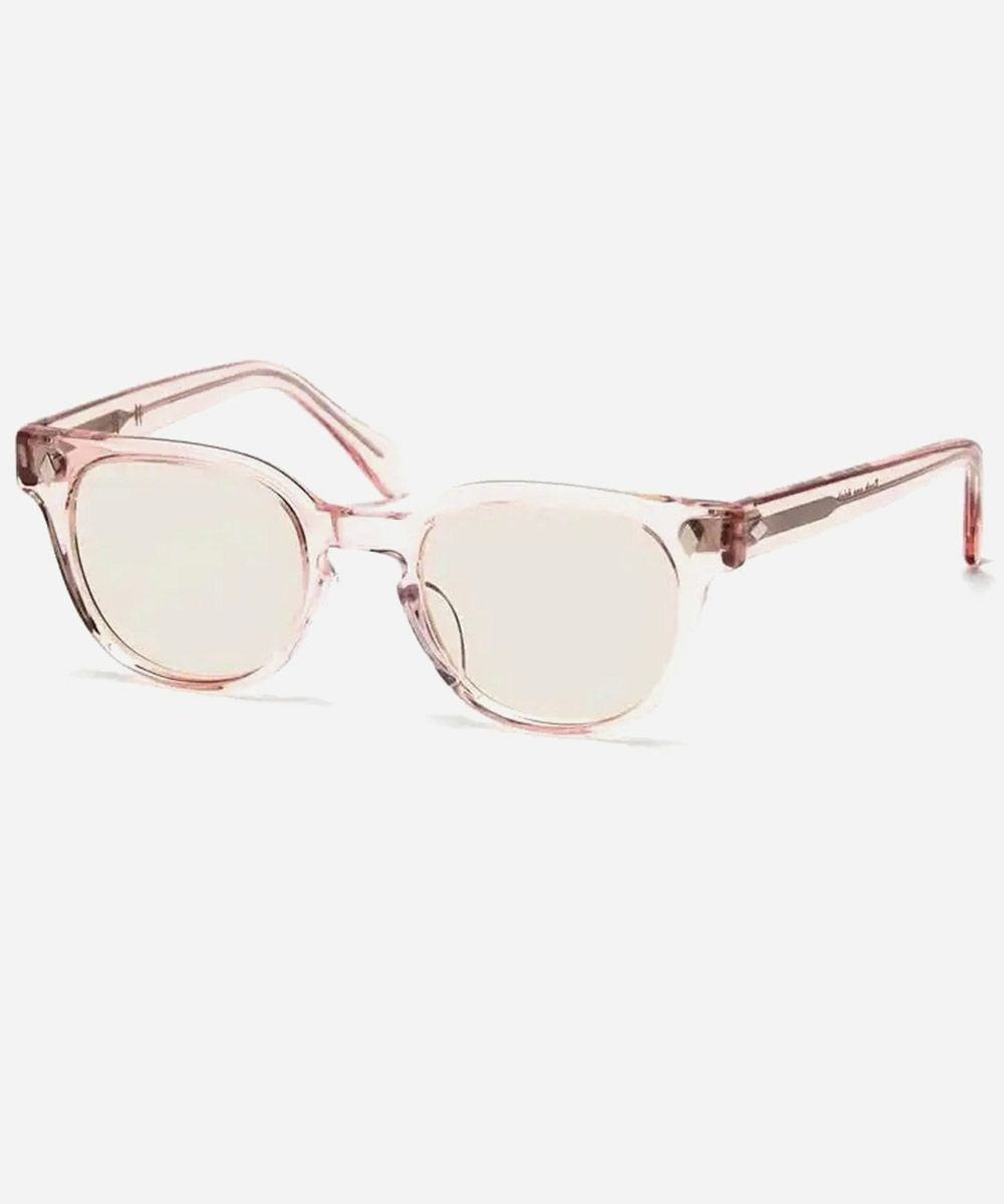 一寸一杯 庄司信也モデル 黒縁眼鏡 シャンパンピンク