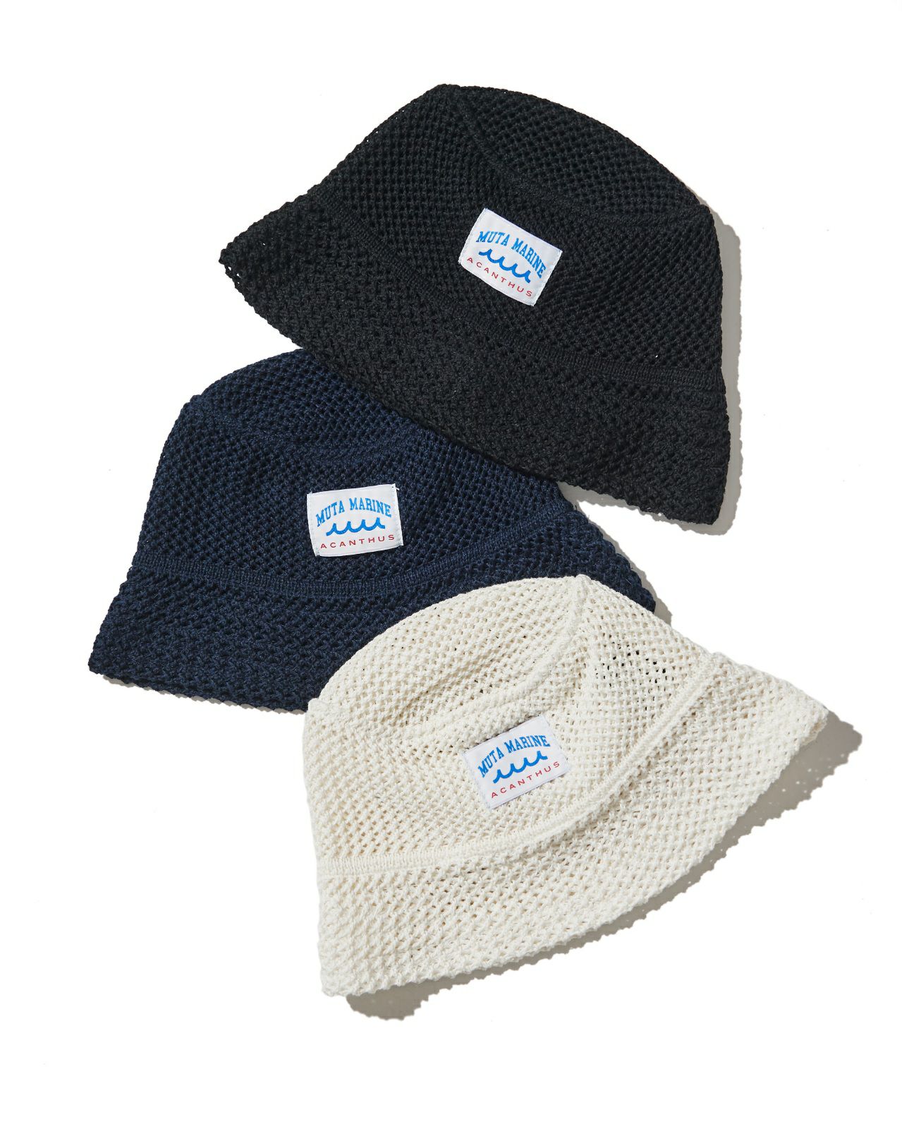 ACANTHUS muta WAVE ロゴニットバケットハット MA2543 | VDS BIRDS EYE