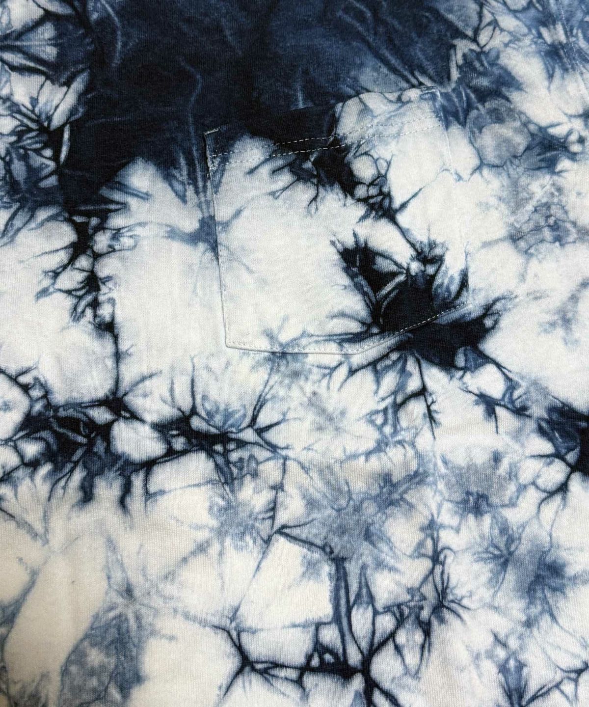 KODAI YASUNO 藍染めポケットTシャツ 水飛沫